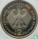 Duitsland 2 mark 1980 (J - Konrad Adenauer) - Afbeelding 1