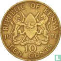 Kenya 10 cents 1971 - Image 1