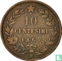 Italy 10 centesimi 1867 (H) - Image 1