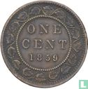 Canada 1 cent 1859 (narrow 9) - Image 1