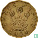 Verenigd Koninkrijk 3 pence 1944 (type 2) - Afbeelding 1