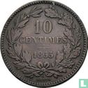 Luxemburg 10 centimes 1855 - Afbeelding 1