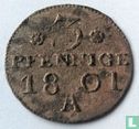 Prusse 3 pfennige 1801 - Image 1
