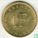 Rwanda et Burundi 1 franc 1960 - Image 2