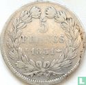 Frankreich 5 Franc 1831 (Relief Text - Eichenbekränzte Haupt - L) - Bild 1