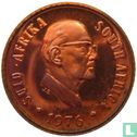 Afrique du Sud 1 cent 1976 "The end of Jacobus Johannes Fouche's presidency" - Image 1