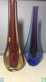 2 Murano Vintage  glas Vase  - Afbeelding 3