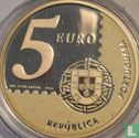 Portugal 5 euro 2003 (zilver 925‰) "150th anniversary of the first Portuguese stamp" - Afbeelding 2