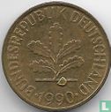 Germany 10 pfennig 1990 (G - misstrike) - Image 1