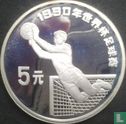 China 5 yuan 1990 (PROOF) "Football World Cup in Italy - Goalie" - Image 2