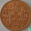 Zwitserland 20 francs 1915 - Afbeelding 1