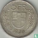 Zwitserland 5 francs 1953 - Afbeelding 1