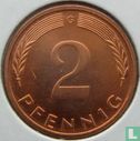 Germany 2 pfennig 1975 (G) - Image 2
