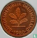 Duitsland 2 pfennig 1980 (J) - Afbeelding 1