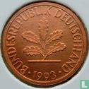 Duitsland 1 pfennig 1993 (G) - Afbeelding 1