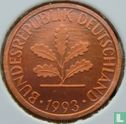 Duitsland 1 pfennig 1993 (J) - Afbeelding 1