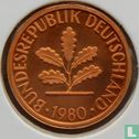 Duitsland 2 pfennig 1980 (G) - Afbeelding 1