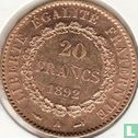 Frankreich 20 Franc 1892 - Bild 1