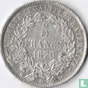 France 5 francs 1870 (Ceres - A - with legend) - Image 1