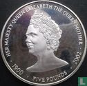 Guernsey 5 pounds 2002 (PROOF - silver) "Death of the Queen Mother" - Image 2