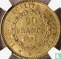 Frankrijk 20 francs 1871 - Afbeelding 1