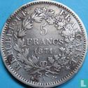 Frankrijk 5 francs 1871 (A - bij) - Afbeelding 1
