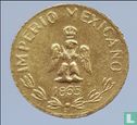 Mexico - 1 Peso 1865 'Maximiliano' restrike - goud - Afbeelding 2