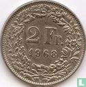 Switzerland 2 francs 1968 (B) - Image 1