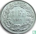 Zwitserland 1 franc 1911 - Afbeelding 1