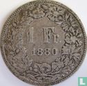 Zwitserland 1 franc 1880 - Afbeelding 1