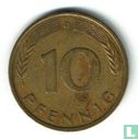 Germany 10 pfennig 1974 (D) - Image 2