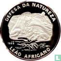 Mozambique 500 meticais 1989 (PROOF) "Defense of nature - African lion" - Image 1