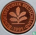 Duitsland 2 pfennig 1991 (PROOF - D) - Afbeelding 1