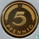 Germany 5 pfennig 1991 (PROOF - J) - Image 2