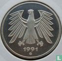 Allemagne 5 mark 1991 (G) - Image 1