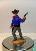 Cowboy met revolver  blauw - Afbeelding 1