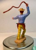 Cowboy with whip. Light blue - Image 3