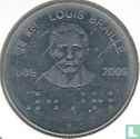 India 2 rupees 2009 (Hyderabad) "200th anniversary Birth of Louis Braille" - Image 1
