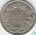 Switzerland ½ franc 1969 (without B) - Image 1