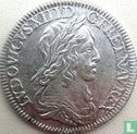 France ¼ ecu 1643 (LOUIS XIII - A - crowned escutcheon - point) - Image 2