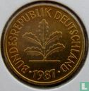 Germany 5 pfennig 1987 (G) - Image 1