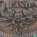 Frankrijk 5 francs AN 11 (Q - UNION ET FORCE) - Afbeelding 3