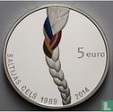 Letland 5 euro 2014 (PROOF) "25th anniversary of the Baltic Way" - Afbeelding 1