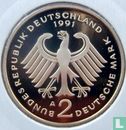 Germany 2 mark 1991 (PROOF - A - Ludwig Erhard) - Image 1