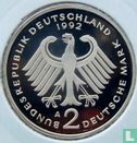 Duitsland 2 mark 1992 (PROOF - A - Franz Joseph Strauss) - Afbeelding 1