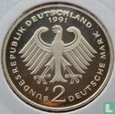 Germany 2 mark 1991 (PROOF- F - Kurt Schumacher) - Image 1