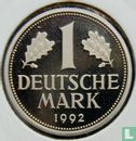 Germany 1 mark 1992 (PROOF - D) - Image 1