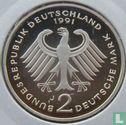 Duitsland 2 mark 1991 (PROOF - J - Ludwig Erhard) - Afbeelding 1