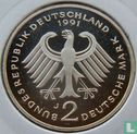 Germany 2 mark 1991 (PROOF - J - Kurt Schumacher) - Image 1