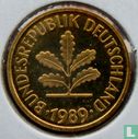 Germany 5 pfennig 1989 (PROOF - J) - Image 1
